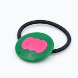瓜生太郎 Taro Uryu Hair Tie ( 丸型 ) Vivid Pink & Forest Green